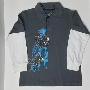 Old Navy Motorcycle Long Sleeved Polo Shirt